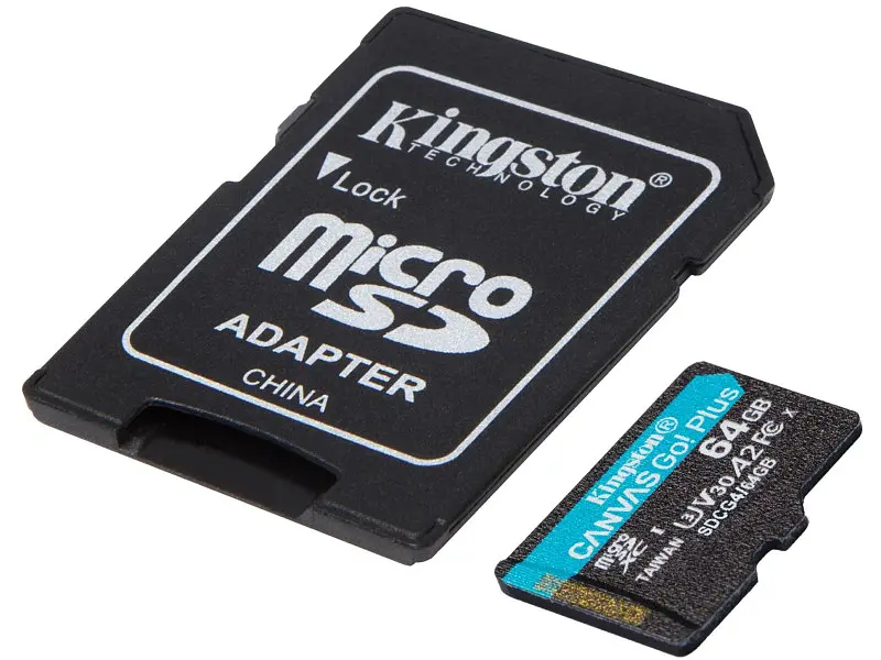 Карта пам'яті Kingston microSD C10 UHS-I U3 A2 V30 + SD Adapter 64 GB (SDCG4/64GB) - фото 2