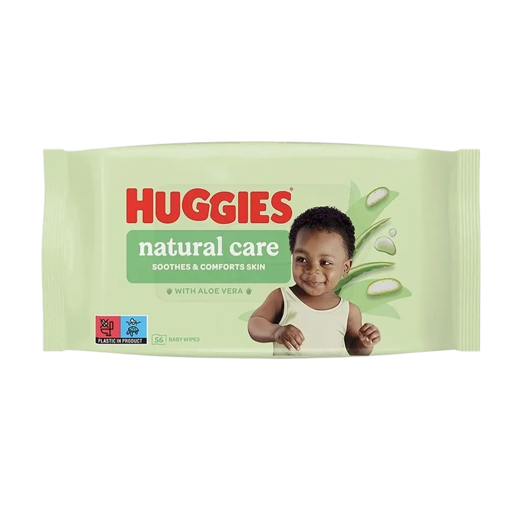 Вологі серветки Huggies Natural Care 560 шт. (10 уп. х 56 шт.) - фото 2
