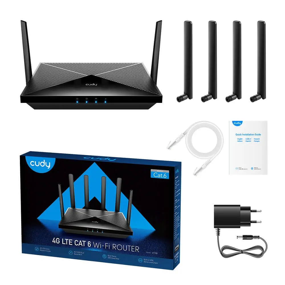 WiFi 5 Mesh 4G LTE-маршрутизатор Cudy LT700 CAT6 дводіапазонний гігабітний АС1200 (73-00515) - фото 5