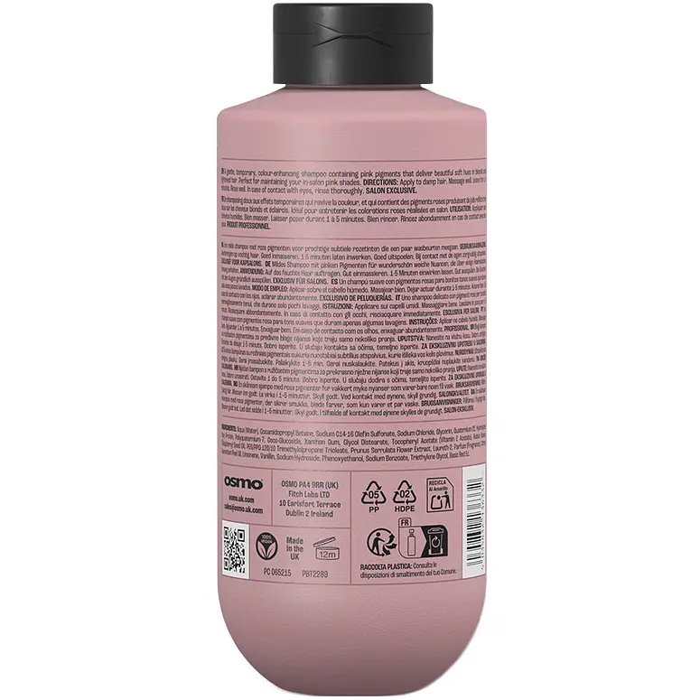 Шампунь Osmo New Pink Soda для підтримки рожевих відтінків 400 мл - фото 2