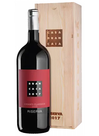 Вино Brancaia Chianti Classico Riserva 2017 червоне, сухе, 13,5%, 1,5 л, в дерев'яній коробці - фото 1