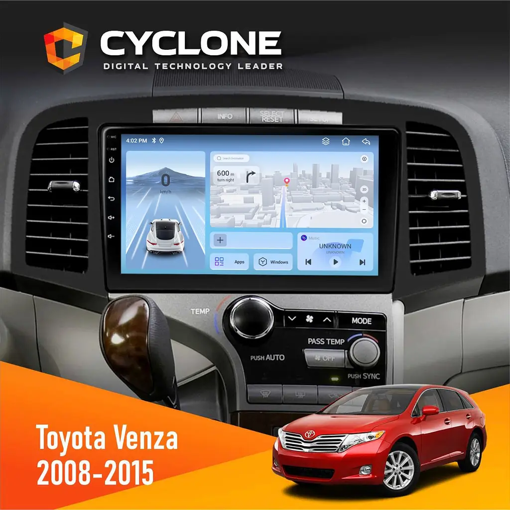 Штатна магнітола Toyota Venza 2008-2015 AMP Cyclone C9-012 4x64, DSP, 4G Cyclone (НФ-00008065)