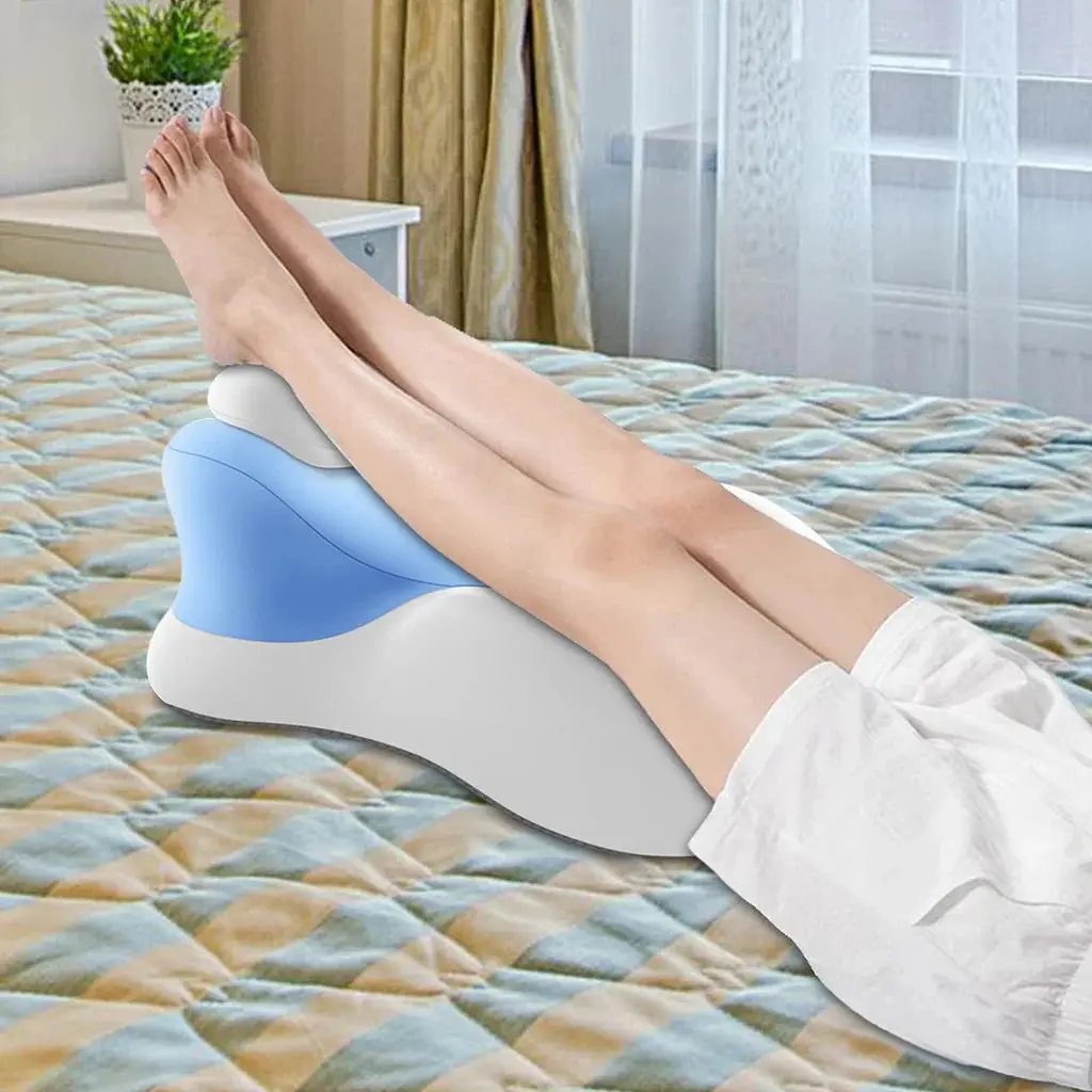 Блакитна подушка ортопедична pillow-06 / Клиноподібна подушка для сну з поліестеру / Ортопедична подушка - фото 8