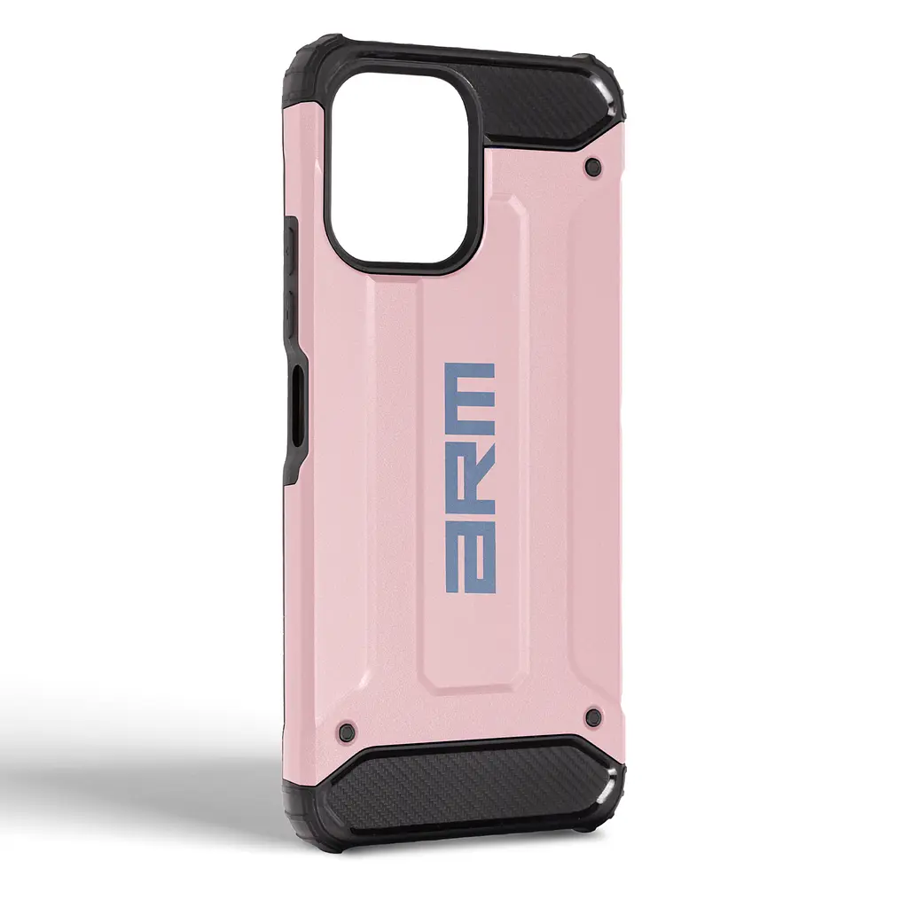 Чехол для Xiaomi Redmi 12 4G, Panzer, розовый, противоударный, бронированный, милитари, панель-накладка, защита всего корпуса, защита дисплея и камеры, термополиуретан (TPU) + поликарбонат (PC), ArmorStandart (ARM71472) - фото 2
