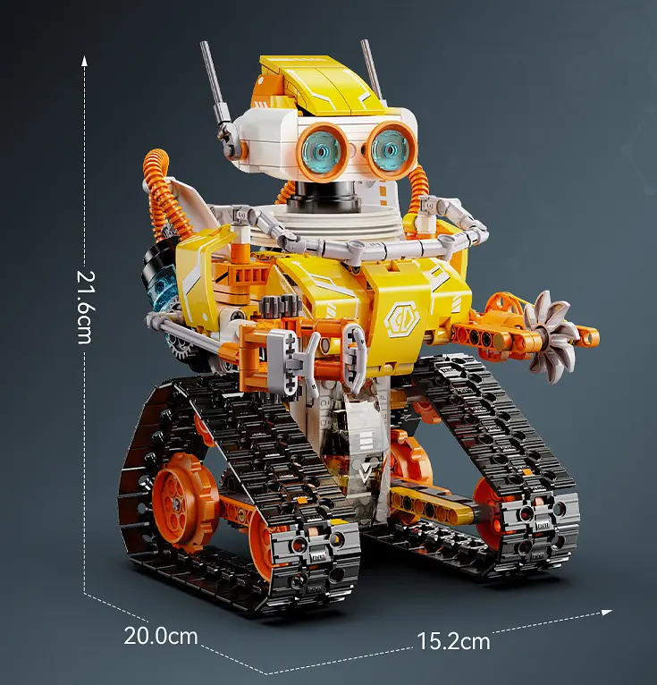 Конструктор робот програмований STEM-робот 3 в 1 Robot  W - bot CaDa з пультом і додатком робот-трансформер для дітей на радіокеруванні, 455 деталі - фото 9