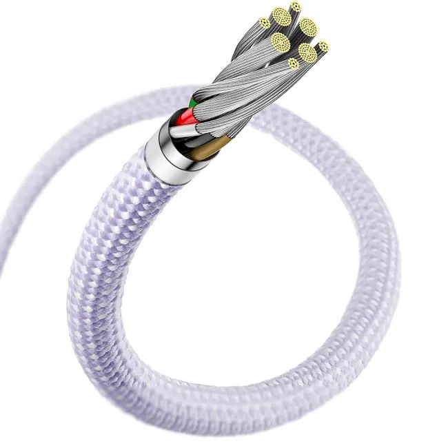 Кабель Baseus Dynamic 2 Series Fast Charging Cable Type-C to Lightning 20W 2m CALD040305 Purple - фото 3