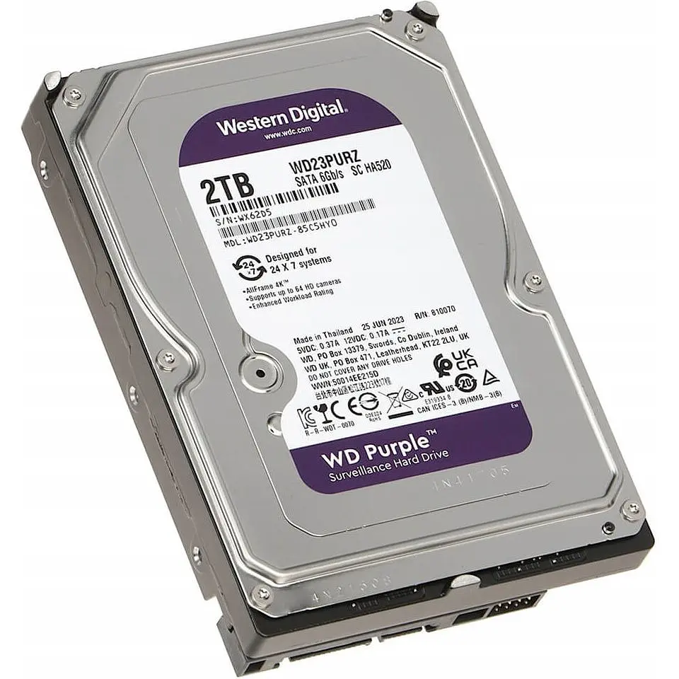 Жесткий диск 3.5` WD Purple 2TB SATA 64MB (WD23PURZ) [141087] - фото 4