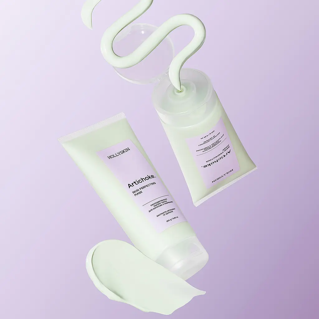 Ліфтинг маска для боротьби з набряками Hollyskin Artichoke Skin Perfecting охолоджуюча 500 г (2 шт. х 250 г) - фото 4