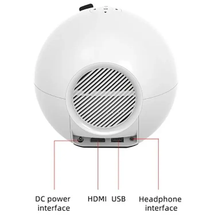 Smart проектор HD (1280x720) на Android портативный XPRO Panoplus Kolo 4000 lm с внешним подключением к iOS и Android для офиса, домашнего кинотеатра и проведения презентаций + Аэромышь в комплекте (L7KUK7_3699) - фото 2