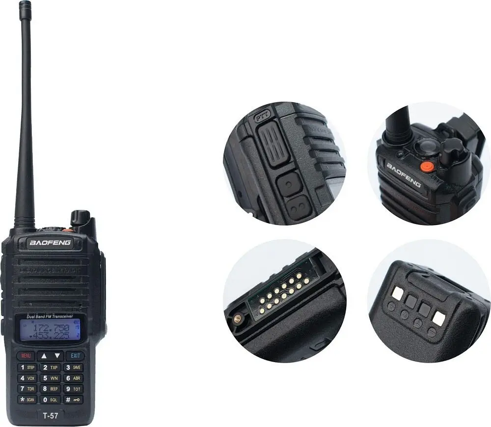 Рація Baofeng T-57 Black [76619] - фото 3