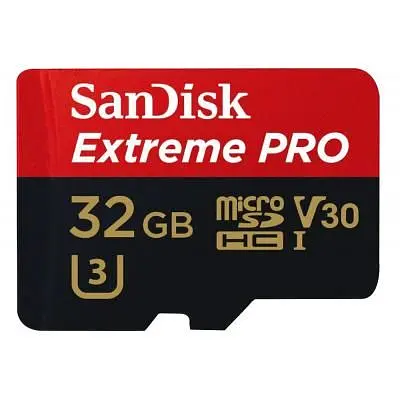 Карта пам'яті SanDisk 32GB microSD class 10 V30 A1 UHS-I U3 4K Extreme Pro (SDSQXCG-032G-GN6MA) - фото 2