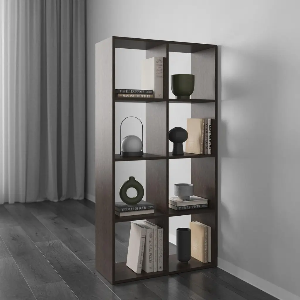 Книжная полка стеллаж Vays M-10 на 10 ячеек ЛДСП 72x29x143 см для дома офиса детской или гостиной - фото 4