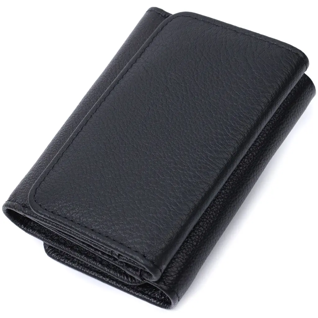 Красиве жіноче портмоне з монетницею з натуральної шкіри ST Leather 22728 чорне - фото 6