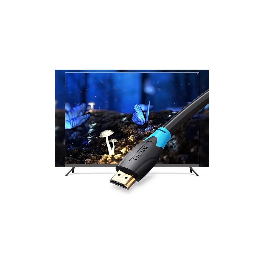 Кабель мультимедійний HDMI M to HDMI M 0.75m black Vention (AACBE) - фото 3