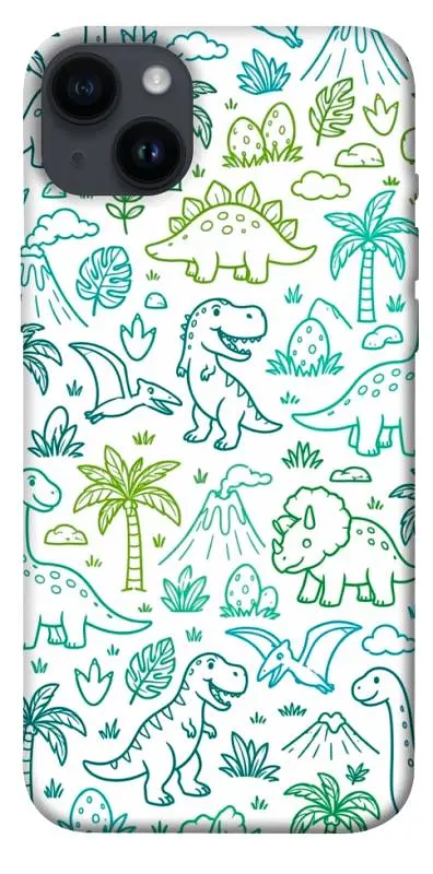 TPU чохол Demsky Dino pattern для Apple iPhone 14 Plus (6.7")