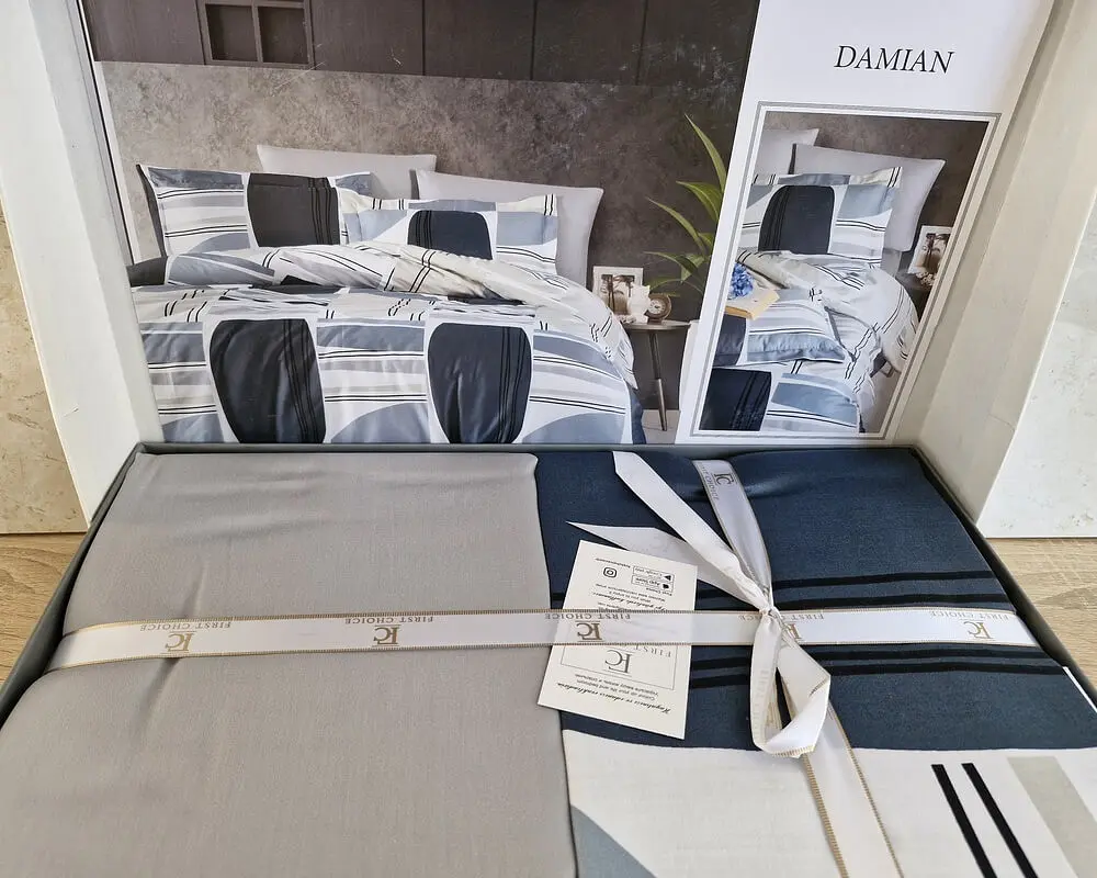 Турецька постільна білизна First Choice Cotton Satin Damian євро - фото 4