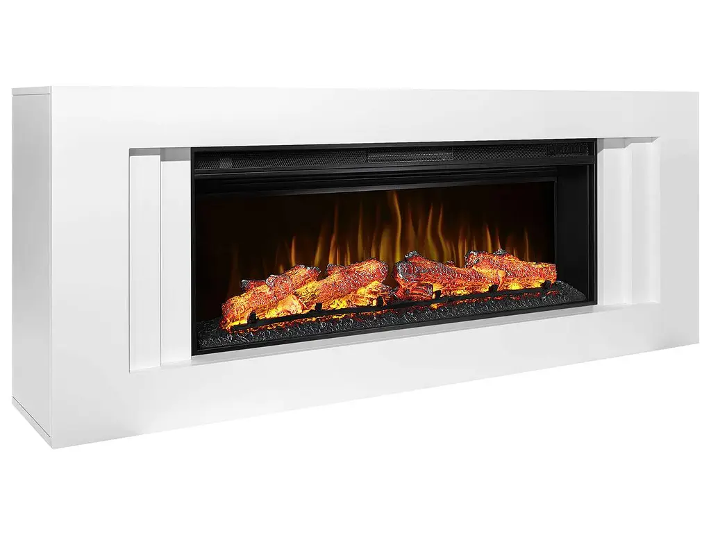 Камінокомплект ArtiFlame Line AF42 з обігрівом і звуком горіння вогню білий - фото 2