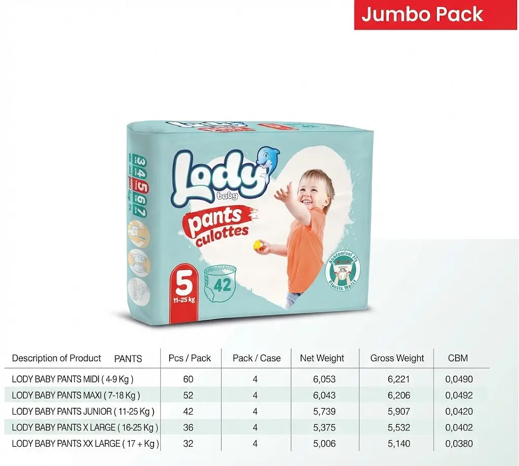 Підгузки-трусики дитячі Lody Baby Pants Culottes maxi 4 (7-18 кг) Jumbo 52 шт. дихаючі - фото 3