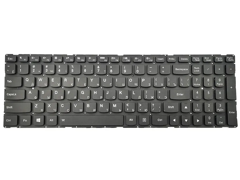 Клавіатура для LENOVO IdeaPad 700-15ISK, 700-17ISK (RU Black без рамки з підсвічуванням). Оригінал. - фото 3