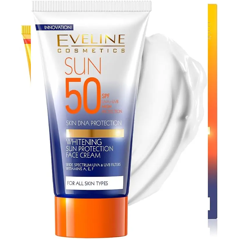 Сонцезахисний відбілюючий крем для обличчя Eveline з фільтром SPF 50, 50 мл - фото 3