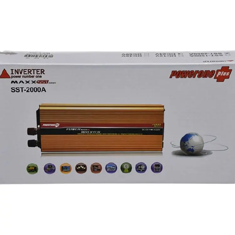 Портативный автомобильный инвертор преобразователь 12V-220V с 2 разъёмами для подключения зарядного устройства: стандартная розетка и разъём USB XPRO STRUM12 AR 2000W (3458_626) - фото 3