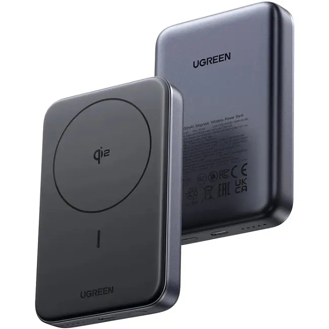 УМБ Ugreen Magnetic Wireless 10000mAh 30W QI2 USB-C In/Out (PB761) Black - фото 4
