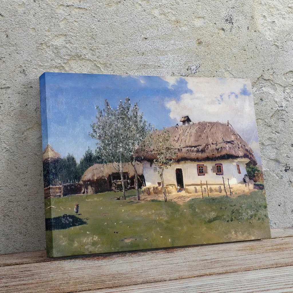 Інтер'єрна картина Українська хата, Ілля Рєпін, Ilya Repin, інтер'єрний декор, 40×60 см (id6760) - фото 2