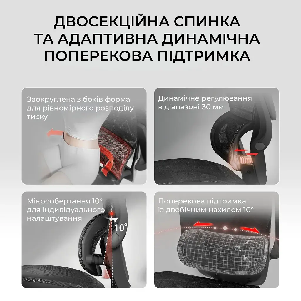 Офісне крісло Sihoo M59AS Mesh Black (M59AS-M302) - фото 10