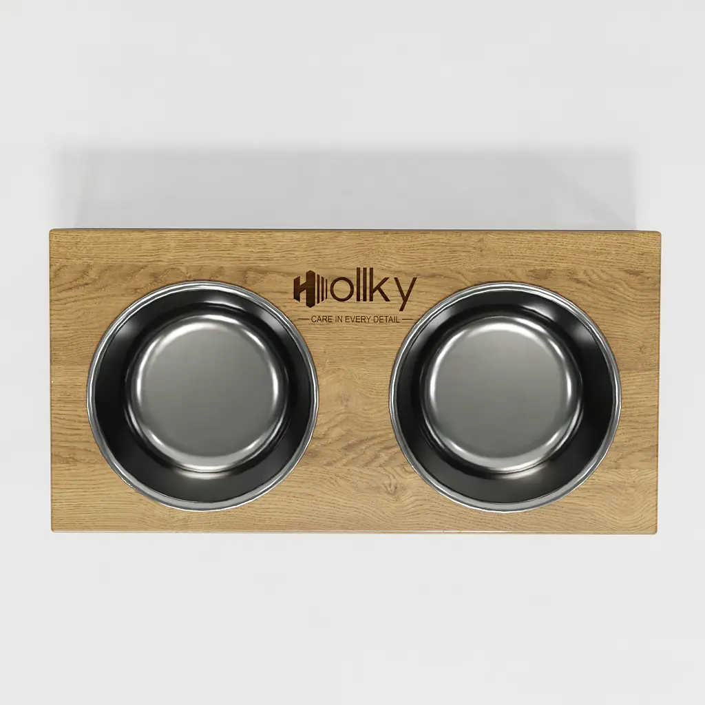 Hollky Base M — миски на підставці для середніх собак та великих котів (2 × 0,95 л) - фото 6
