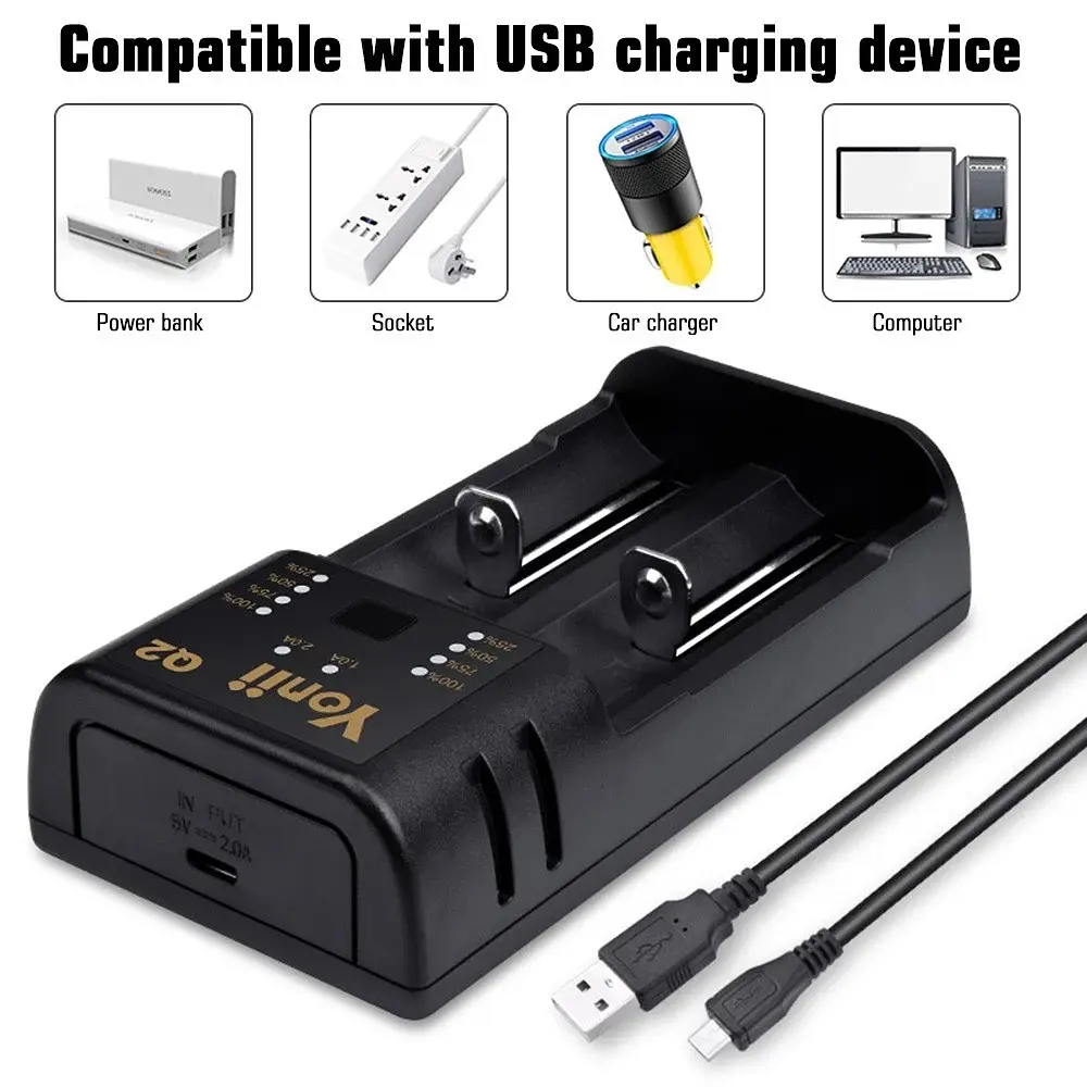 Зарядний пристрій для акумуляторних батарей USB Battery Charger Yonii Q2 універсальний зарядний пристрій - фото 3
