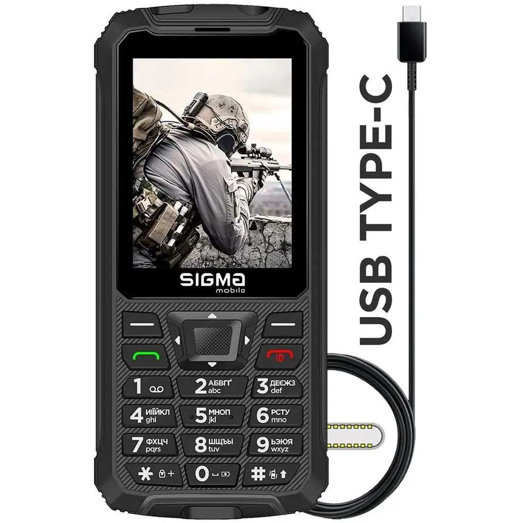 Телефон противоударный Sigma mobile X-treme PR68 Type-C черный - фото 3
