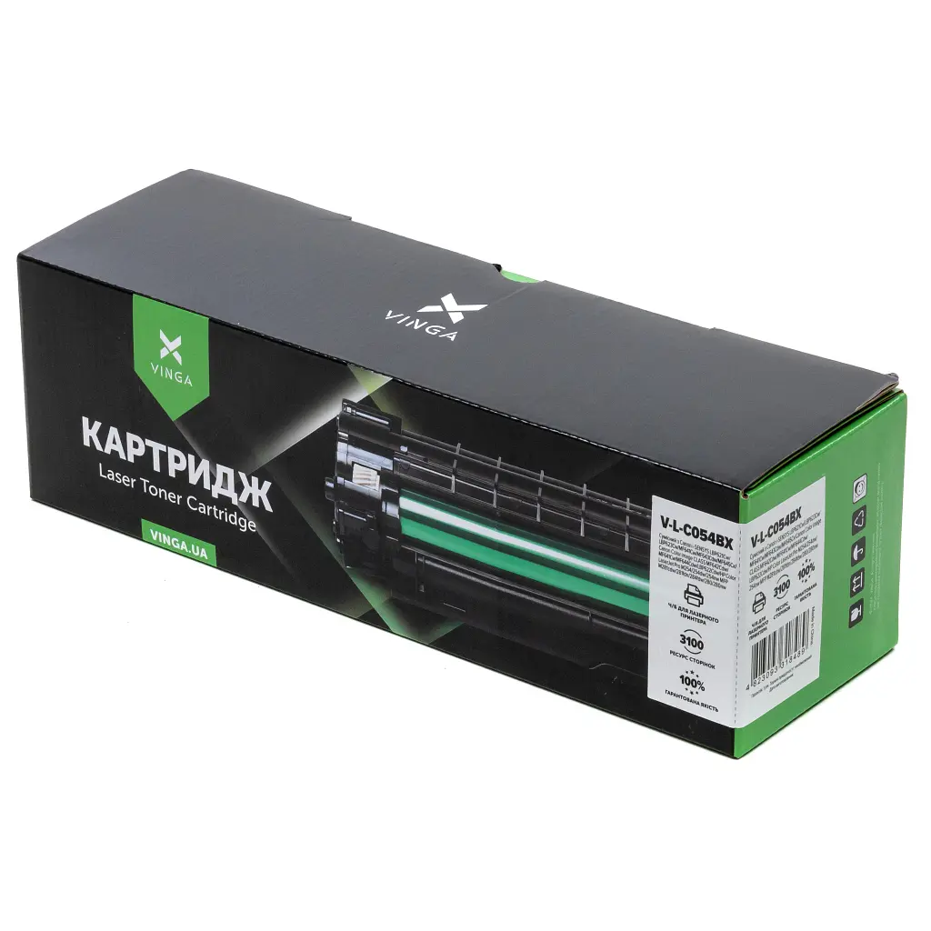 Картридж Vinga CANON 054H Black /CF500X Universal/3.1K (V-L-C054BX) - фото 2