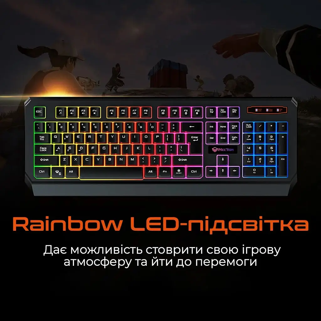 Клавіатура Meetion K9320 USB UA Black (MT-K9320-A-RUA) - фото 4