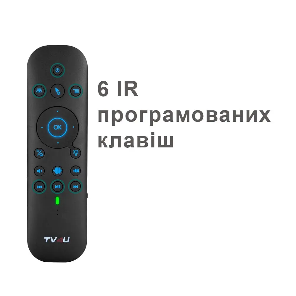 Пульт керування TV4U G60s Pro UKR 2.4G+Bluetooth з гіроскопом, клавіатурою, тачпадом та мікрофоном - фото 5
