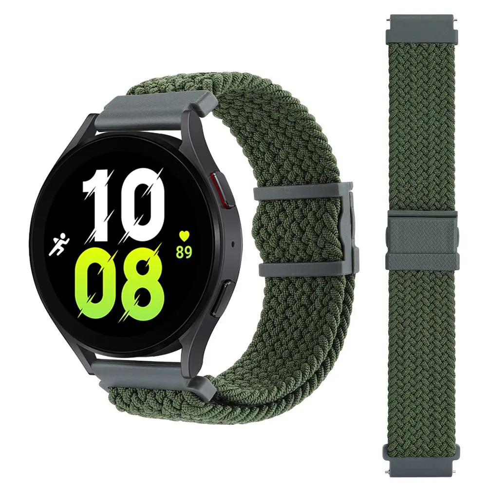 Нейлоновий ремінець Universal 22 mm Elastic Adjustment Samsung/Amazfit/Huawei Pine Green - фото 3