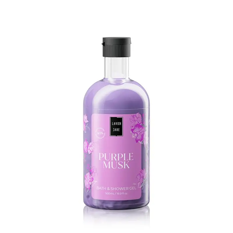 Гель для душу LAVISH CARE BATH AND SHOWER GEL - PURPLE MUSK екстрактом кінського каштана, 500 мл