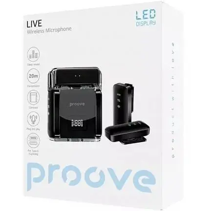 Мікрофон-петличка Proove Live чорний (PLWM00012101) PLWM00012101 - фото 2