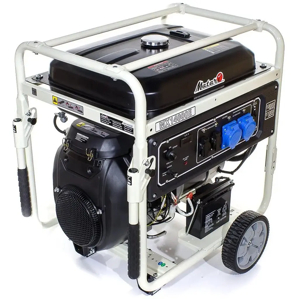 Бензиновий генератор Matari MХ14000E (10 кВт), однофазний 220V, 50Hz, об'єм бака 50л, стартер - фото 1