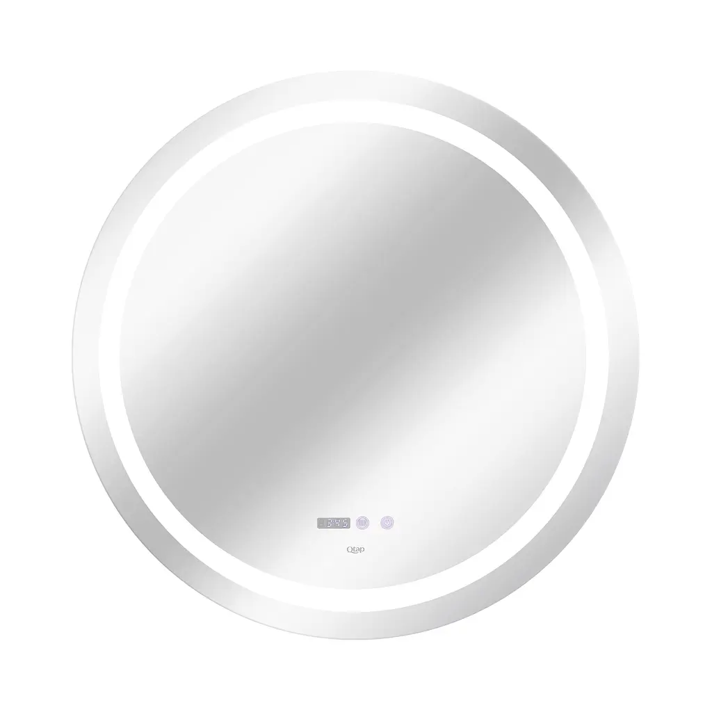 Дзеркало Qtap Mideya R800 з LED-підсвічуванням Touch, з антизапотіванням, з годинником, диммером яскравості QT2078NCR8080W - фото 4
