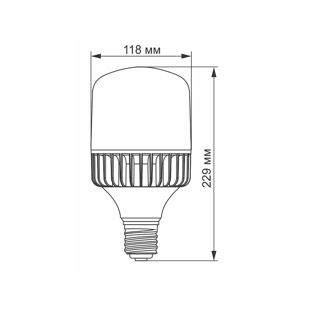 Лампочка Videx A118 50W E40 5000K 220V (VL-A118-50405) - фото 3