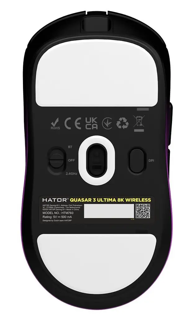 Миша HATOR Quasar 3 Ultima 8K Wireless Black Violet (HTM760) - фото 4