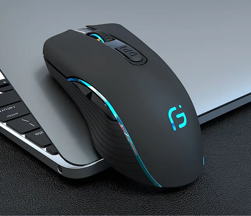 Мишка бездротова ігрова Gamousе X9 з акумулятором та підсвіткою Black 2.4G Bluetooth - фото 4