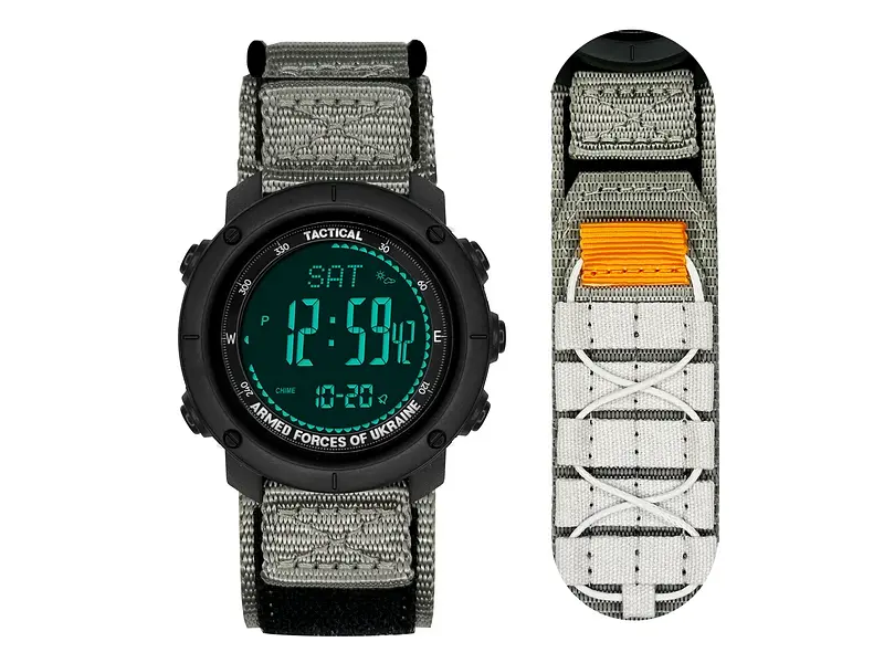 Чоловічий наручний годинник 036 Nylon Tactic Black-Grey Awarder acs0031929 - фото 2