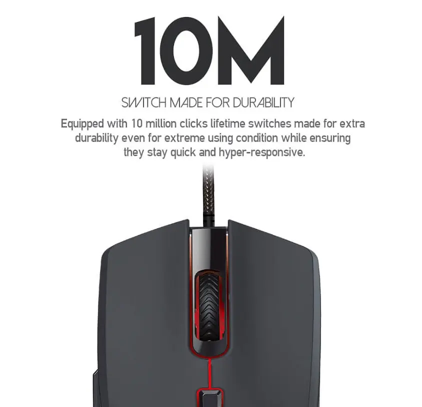 Игровая мышь Fantech VX-7 CRYPTO 60IPS, 15G, 800DPI Black - фото 5