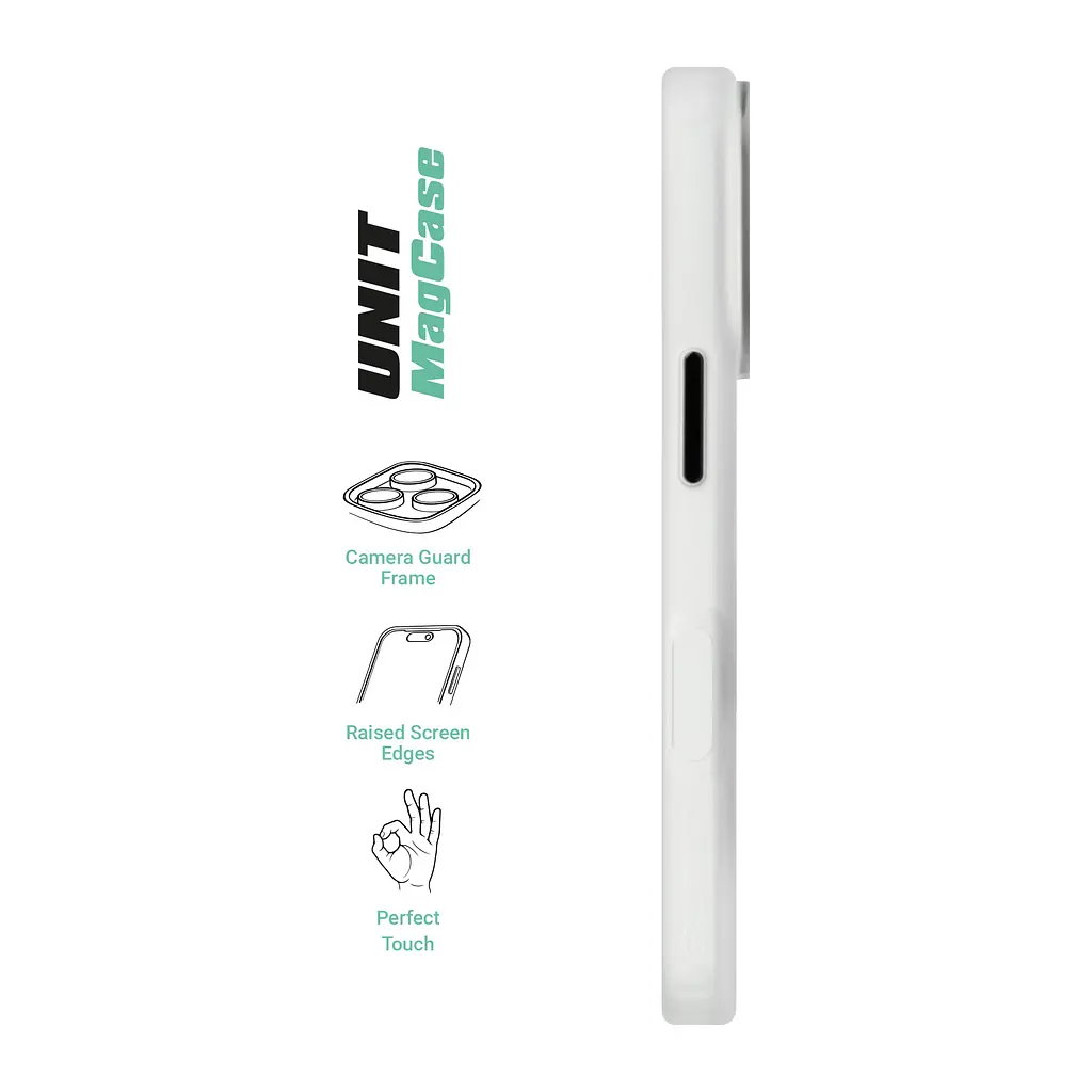 Чехол Apple iPhone 16 Pro, Unit MagSafe, белый, прозрачный, магсейф, ударопрочный, магнитный, панель-накладка с поддержкой MagSafe, с поддержкой беспроводной зарядки, TPU+PC, защита всего корпуса, ударопрочный, ArmorStandart (ARM78712) - фото 3