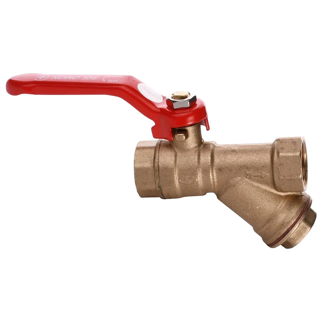 Кран кульовий з фільтром для водоміра Solomon 1/2″ 8031 - фото 2