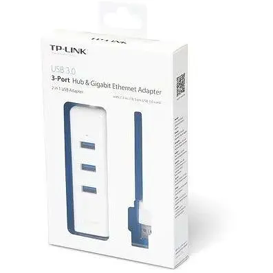 Адаптер TP-Link UE330 (USB 3.0, 10/100/1000Mbps, 3xUSB 3.0 HUB) - фото 3