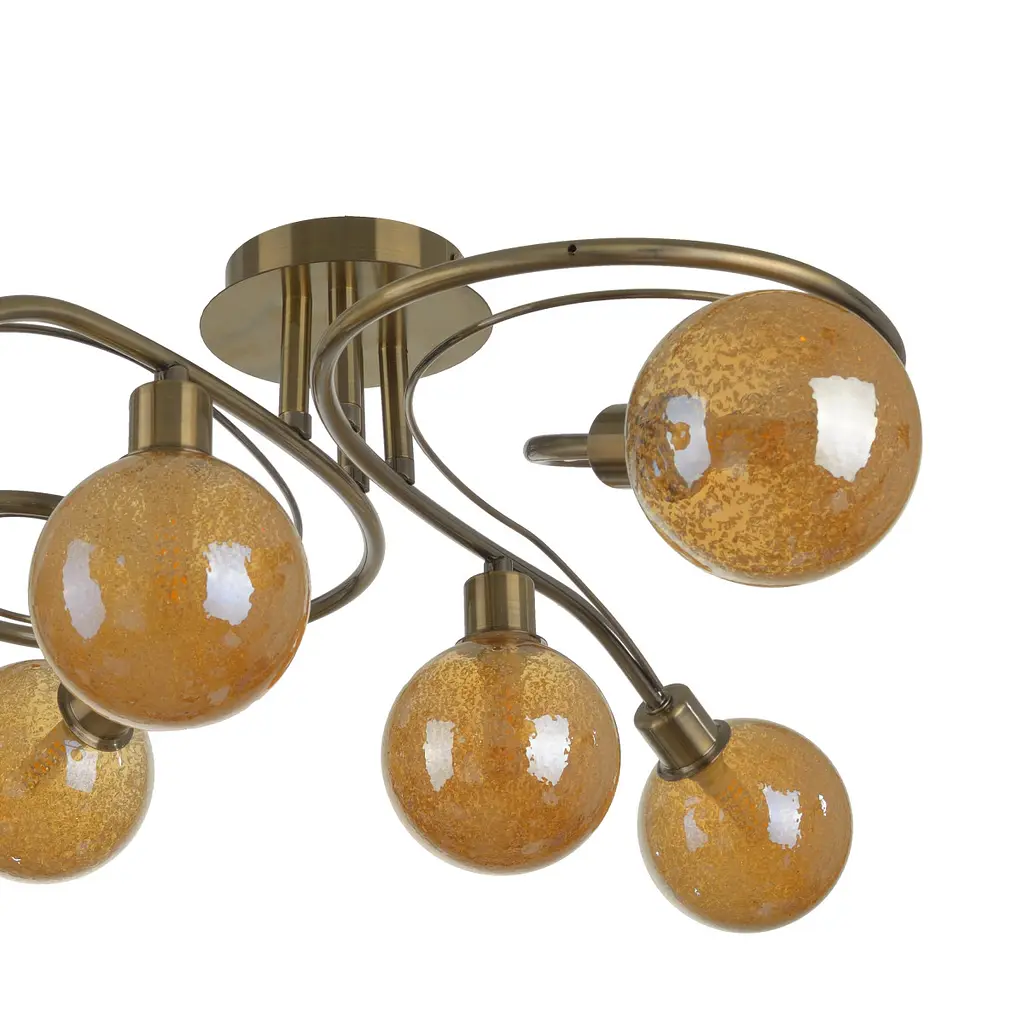 Люстра потолочная Brille галогенная G9 40W AB (LK-694C/6) - фото 2