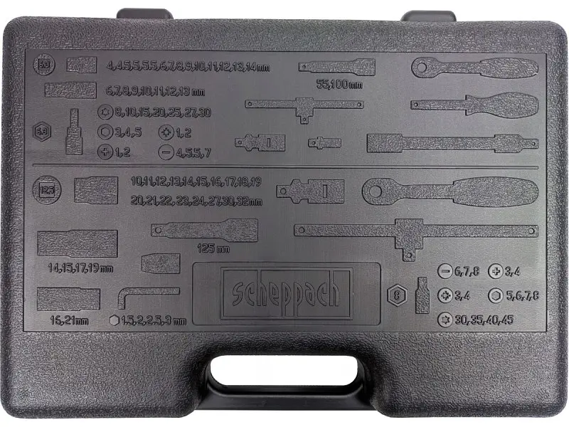 Набір торцевих головок з тріскачкою Scheppach TB94 (5909308900) - фото 6