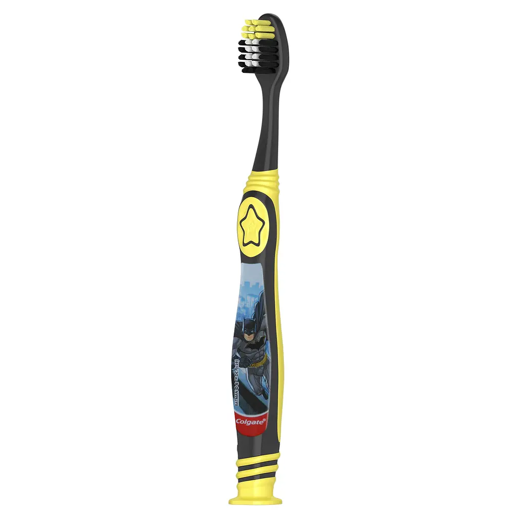 Дитяча зубна щітка Colgate Kids Batman/Wonderwoman 6+ м'яка на присосці в асортименті - фото 4